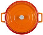 Round 20 cm orange casserole dish