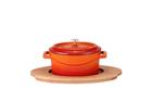Mini oval casserole dish in cast iron - orange