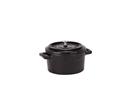 Mini casserole dish 10 cm in cast iron - shiny black