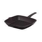 Matt black cast iron grill pan 26 x 26 cm