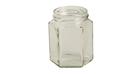 Hexagonal glass jar 195 ml by 12