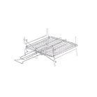 Double grill chrome-plated barbecue with removable legs 27x27 cm