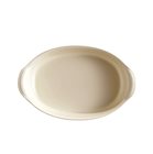 Ultimate oval oven dish 35 cm in white ceramic Emile Henry clay