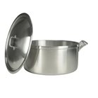 Aluminum casserole with square edge and aluminum handles diameter 44 cm