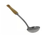 Stainless ladle with wooden handle