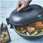 Emile Henry ceramic oval induction cooker oval black 36 cm 4.5 liters