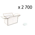 Box of 2700 white capsules of 48 mm