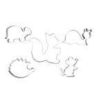 5 stainless steel forest animal cookie cutters