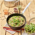 Curved induction sauté pan 28 cm non-stick ultra resistant stainless steel tail made in France