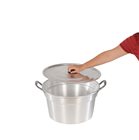 Pot flared 46 cm 23 liters cauldron with aluminum handles with lid
