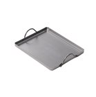 Rectangular steel plate 20x25 cm with handles all fire oven and barbecue