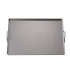 Rectangular steel plate 32x42 cm with handles all oven and barbecue