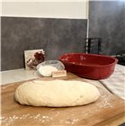 Artisan loaf mold with lid large red ceramic bread Emile Henry Cru Grand
