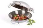 Induction stainless steel cataplana 24 cm 3 to 4 parts