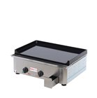 Electric plancha enameled cast iron 20 mm 60x40 cm professional 3500 W stainless steel frame made in France