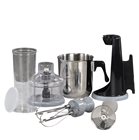 Complete set for Mini Pro hand blender and Dynamic cutter whisk potato masher with 1 liter bowl holder and 3 l stainless steel bowl free