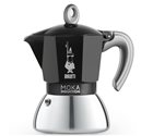 Italian coffee maker induction 6 cups black