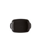 Individual rectangular oven dish 22 cm the good dish in charcoal gray enamelled ceramic Charcoal Emile Henry