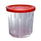 6 jam jars 450 ml with red plastic cover Comptoir de la conserve.