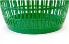 Harvest and storage basket 12 liters round openwork in green plastic with handle