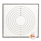 Silicone mat for oven preparation and baking 42x39 cm with graduated markings.