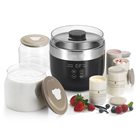1.2 liter yogurt maker 4 ceramic pots or 1 large glass pot for fresh cheese and kefir yogurts