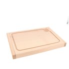 Thick chopping board 40x28x3.8 cm with channel made in France
