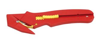 Safety cutter for plastic bags and vacuum bags