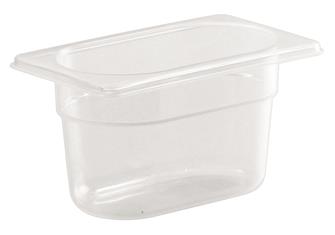 Gastronorm container 1/9 in polypropylene. Height 10 cm