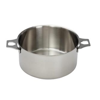 Stainless steel saucepan 20 cm without a lifting handle