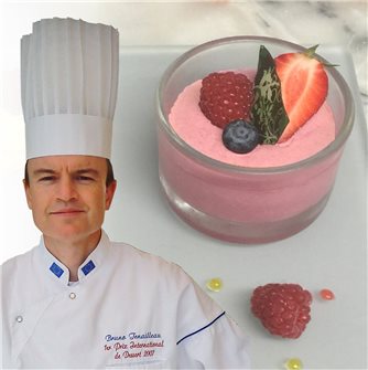 Strawberry and raspberry mousse from Chef Tenailleau