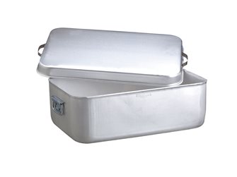 Aluminium braising pan 70x45 cm with a lid