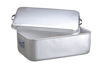 Aluminium braising pan 80x50 cm with a lid
