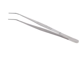 Presentation forceps with curved end in stainless steel 30 cm