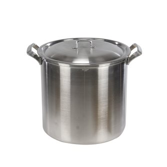 Aluminum cooking pot with square edge and aluminum handles diameter 32 cm