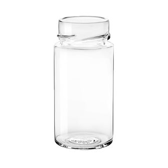 Glass jar 106ml diam 45 mm with capsule with high skirt by 24