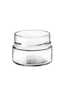 Glass jar 106ml diam 73 mm with capsule with very high skirt by 24