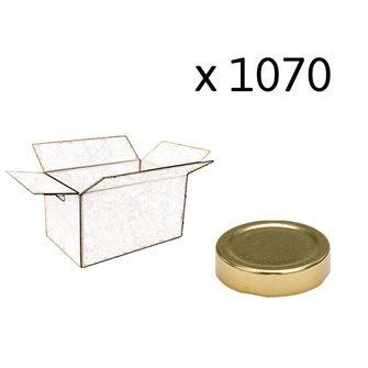 Capsule for Jar High Skirt diam 58 mm gold color by 1070