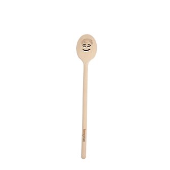 Beech wood spoon 30 cm with smiley engraving