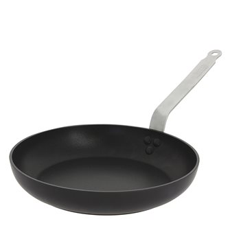 28 cm induction pan with ultra-resistant non-stick stainless steel tail made in France