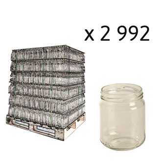 Protected ring glass jar 228 ml per pallet 3264