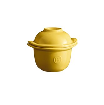 Mini-cocotte et coquetier pour la cuisson de l´œuf et le service avec accompagnement e céramique jaune Provence Emile Henry (Copie)