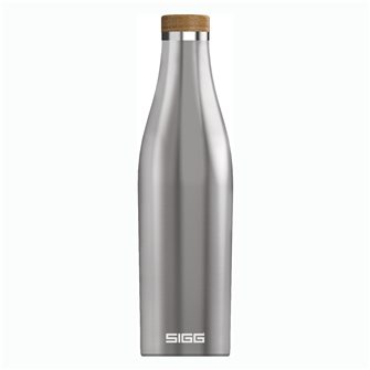 0.5 litre stainless steel insulated water bottle with Meridian brushed stainless steel stopper Sigg