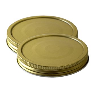 2 gold screw caps Ø100  mm for terrines Comptoir de la Conserve
