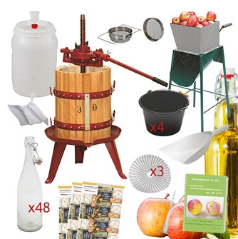 Essential apple juice kit with press 30 cm - Tom Press