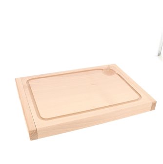 Thick chopping board 40x28x3.8 cm with channel made in France